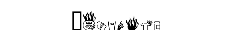 Pyrobats font preview