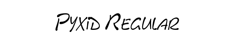 Pyxid Regular font preview