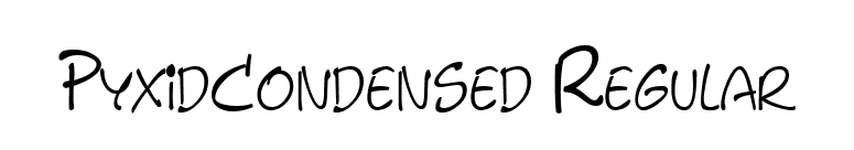 PyxidCondensed Regular font preview