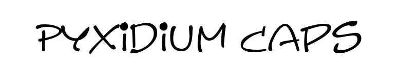 Pyxidium Caps font preview