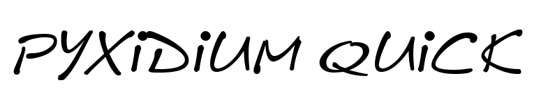 Pyxidium Quick font preview