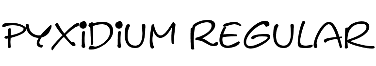Pyxidium Regular font preview