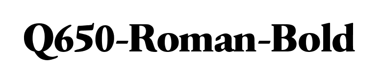 Q650-Roman-Bold font preview