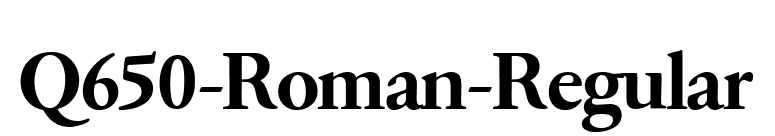 Q650-Roman-Regular font preview