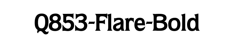 Q853-Flare-Bold font preview