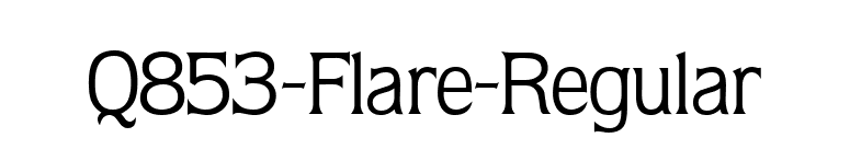 Q853-Flare-Regular font preview