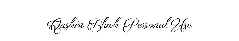 Qaskin Black Personal Use font preview