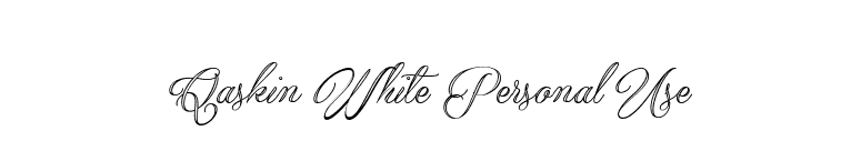 Qaskin White Personal Use font preview