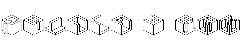 Qbicle 3 BRK font preview