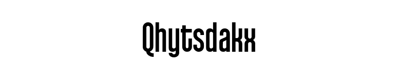 Qhytsdakx font preview