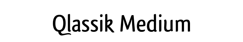 Qlassik Medium font preview
