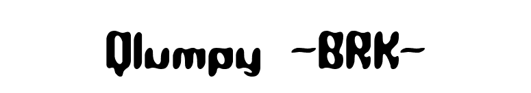 Qlumpy -BRK- font preview