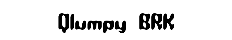 Qlumpy BRK font preview