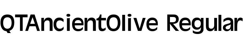 QTAncientOlive Regular font preview