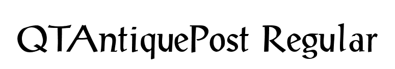 QTAntiquePost Regular font preview