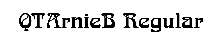 QTArnieB Regular font preview