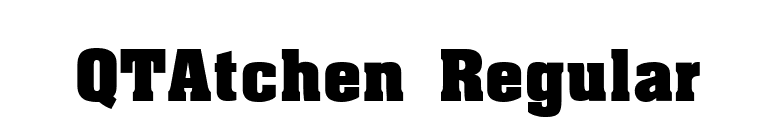 QTAtchen Regular font preview