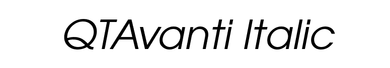 QTAvanti Italic font preview