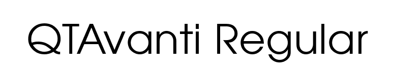 QTAvanti Regular font preview
