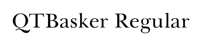 QTBasker Regular font preview