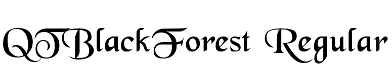 QTBlackForest Regular font preview