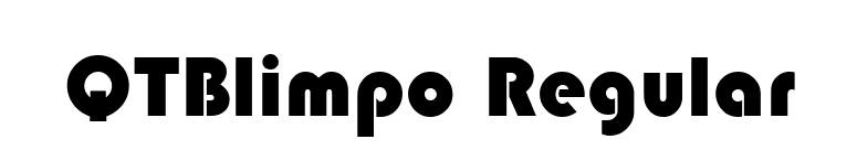 QTBlimpo Regular font preview