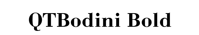 QTBodini Bold font preview