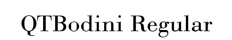 QTBodini Regular font preview