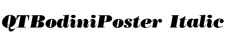 QTBodiniPoster Italic font preview