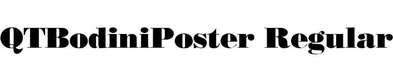 QTBodiniPoster Regular font preview