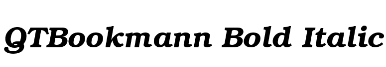 QTBookmann Bold Italic font preview