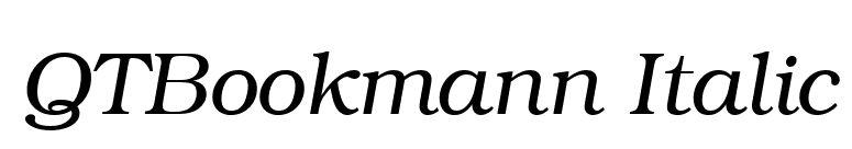QTBookmann Italic font preview