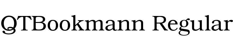 QTBookmann Regular font preview