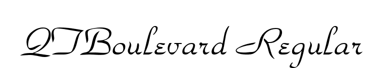 QTBoulevard Regular font preview