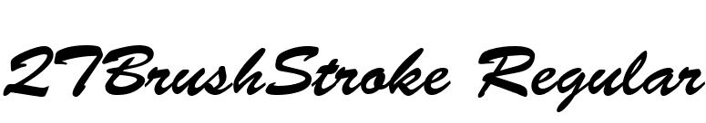 QTBrushStroke Regular font preview