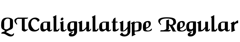 QTCaligulatype Regular font preview