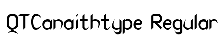 QTCanaithtype Regular font preview