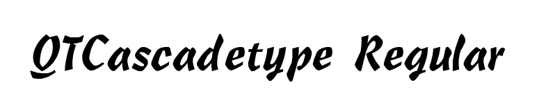 QTCascadetype Regular font preview