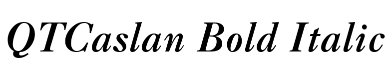 QTCaslan Bold Italic font preview