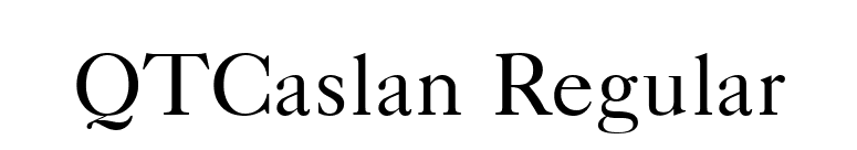 QTCaslan Regular font preview