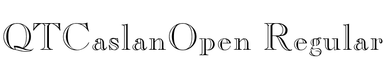 QTCaslanOpen Regular font preview