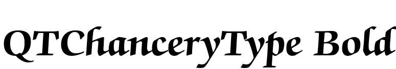 QTChanceryType Bold font preview