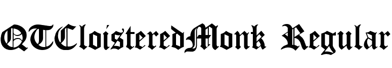 QTCloisteredMonk Regular font preview