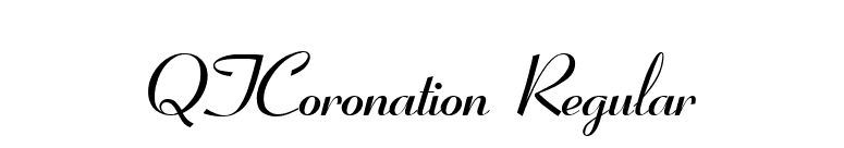 QTCoronation Regular font preview