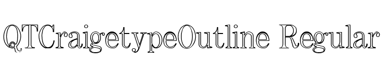 QTCraigetypeOutline Regular font preview
