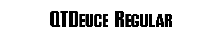 QTDeuce Regular font preview
