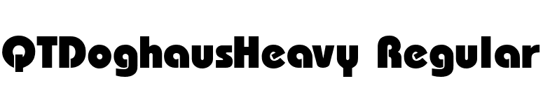 QTDoghausHeavy Regular font preview