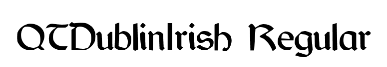 QTDublinIrish Regular font preview