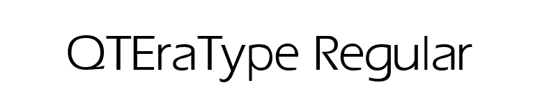 QTEraType Regular font preview