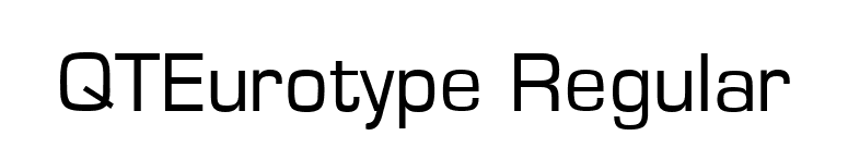 QTEurotype Regular font preview